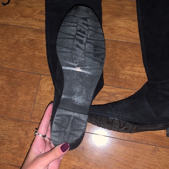 Stuart Weitzman Lowland Black Suede Boots - Picture 5 of 11